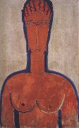 Amedeo Modigliani Large Red Bust (mk39) painting